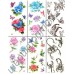 Временные татуировки в ассортименте Waterproof body tattoo stickers